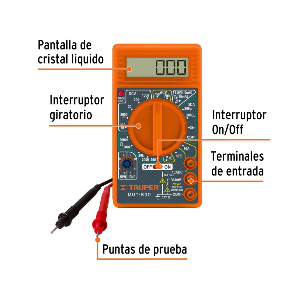 Partes de un Mult[imetro Digital